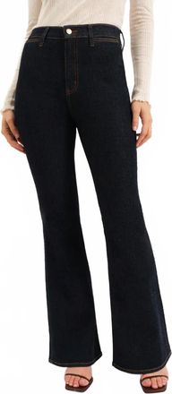 Daze Sunset Flare High Rise Flare Jeans In Dark Wash