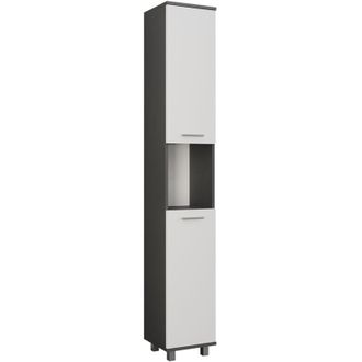 Vicco Armario Alto Ilias, Antracita/blanco, 30.2 X 190 Cm Con 2 Puertas