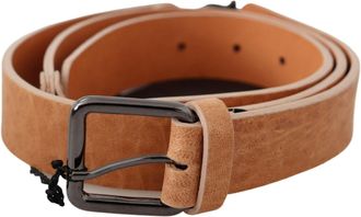 Costume National Womens Men Leather Belt Casual Style - Tan - Size 100 cm