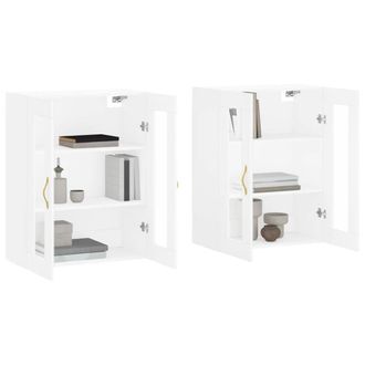 Berkfield Home Wall Mounted Cabinets 2 pcs White Engineered Wood