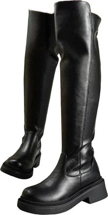 Generic Womens Thick Sole High Boots Warm Snow Knight Style Platform Boots