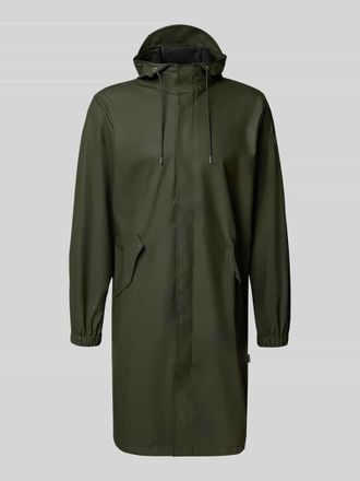 Rains Parka mit Kapuze in Oliv, Gr&ouml;&szlig;e XXL