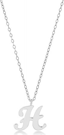 MAX + STONE 10k Solid Yellow or White Gold Dainty Script Initial Extendable Necklace