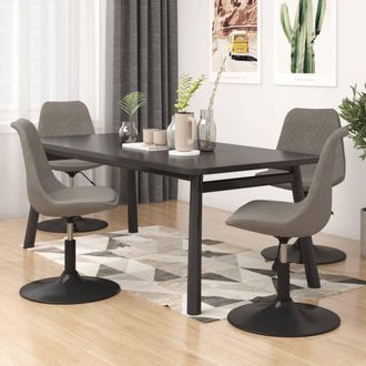 vidaXL Vidaxl - Sillas De Comedor Giratorias 4 Unidades Terciopelo Gris Claro