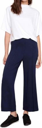 UP Provence Wide Leg Pintuck Cropped Pant In Harbor