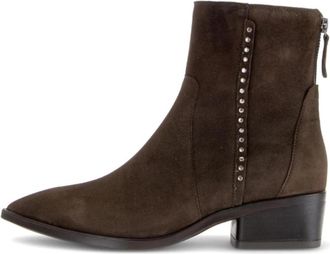 Gabor Enkellaars met klein hakje - Dames - Cowboylaarzen - Bruin - 38 1/2 EU - Su&egrave;de - Schoenen