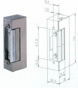 EFF Apriporta 12V a strappo - Senza piastra - SPE73