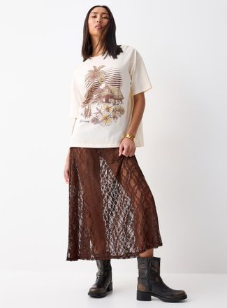 Billabong Womens Oversize sunset Tee Shirt