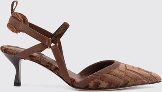 Fendi Slingback Colibr&igrave; Lite Fendi in ciniglia e nylon a rete con monogram FF