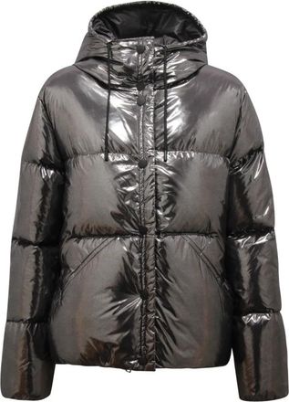 Emma & Gaia Piumino WO Gewatteerde donsjas - Dames - Winterjassen - Grijs - XL - Leer - Jassen