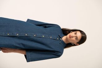 Soaked In Luxury Denim Jurk SLDielle A-shape blue