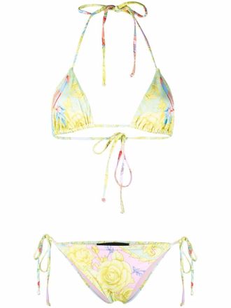 Philipp Plein Bikini met barokprint - Geel