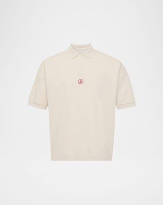 J.W.Anderson Mens Anchor Embroidery Polo Shirt