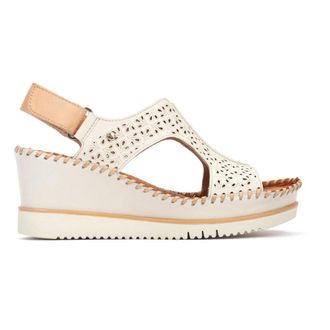 Pikolinos Aguadulce Wedge Sandal - Dames - Pumps - Wit - 38 EU - Leer - Schoenen