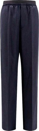 Bottega Veneta Gestreepte wollen broek - Dames - Broeken - Blauw - Maat: XL Wol