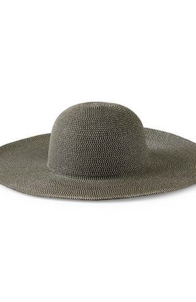 Lands End Facesaver Wide Hat in Black/natural at Nordstrom, Size Large