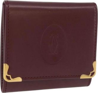 Cartier Pre-owned Coin Purse - Dames - Vintage Accessoires - Rood - ONE Size - Leer - Vintage