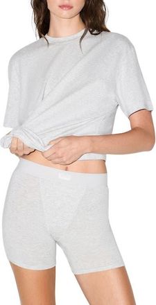 SKIMS Boyfriend T-Shirt in Light Heather Grey at Nordstrom, Size Xx-Small