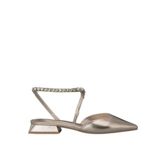 Alma En Pena Alma EN Pena, Schoenen, Dames, Geel, 39 EU, Leer, Platte schoenen met strassband