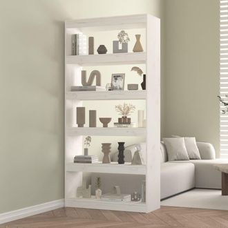 vidaXL Estanter&iacute;a/divisor De Espacios Madera Pino Blanco 80x30x167,4cm Vidaxl
