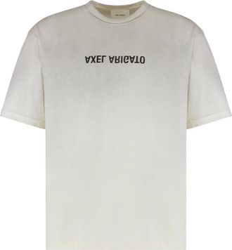 Axel Arigato Tops, Heren, Wit, L, Katoen, Distort Light T-shirt