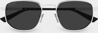 Gucci Men & apos;s GG2093S-001 Metal and Acetate Square Sunglasses
