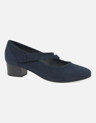 Soft Line Womens Elizabeth Womens Mary Jane Court Shoes - Navy - Size: 3.5