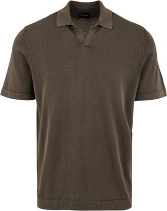 Drumohr Bruine Polo Shirt voor Heren - Heren - Polos - Bruin - M - Tops