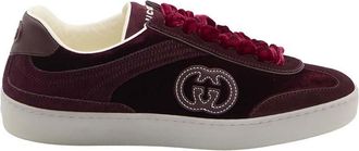 Gucci Maroon Velvet G75 Sneakers