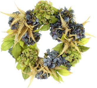 Creative Displays Inc. Handmade Hydrangea & Pampas Arrangement In Square Glass Vase