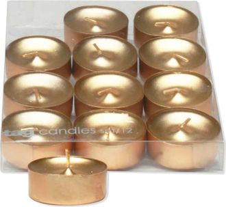 Tag Shimmer Metallic Tealight Candles Set of Twelve Gold Lights at Nordstrom