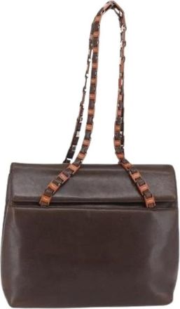 Ferragamo Pre-owned Shoulder Bag - Dames - Vintage Schoudertas - Bruin - ONE Size - Leer - Vintage