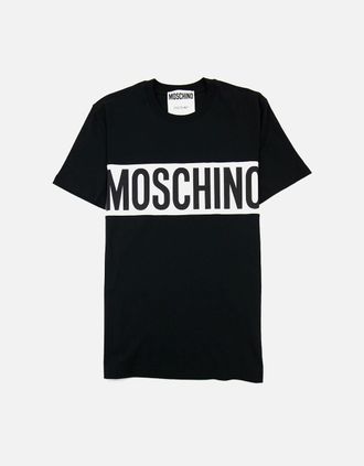 Moschino Mens Moschino Couture Block Logo Print T Shirt Black 2555 - Size: 54