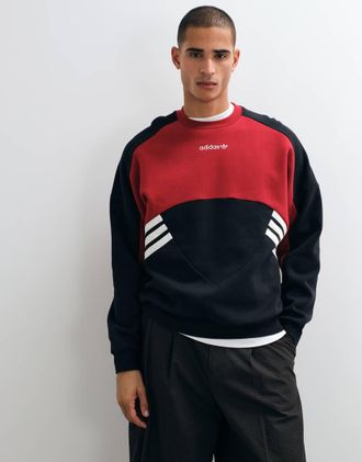 adidas Originals Munich 93 felpa rossa-Nero
