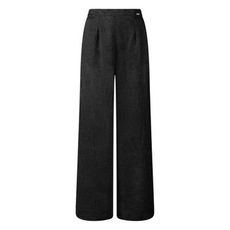 Bomboogie Pantalones Palazzo de Lino - Trousers - Mujer - Negro - L