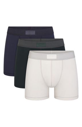 SKIMS 3-Pack 3-Inch Cotton & Modal Blend Boxer Briefs in Blue Black Multi at Nordstrom, Size X-Small
