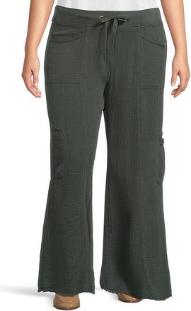 Xcvi Rizal Wide Leg Womens Clothing Silken Pine : XL (Womens 16), Cotton