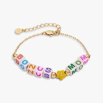 Alex and Ani Bonus Mom Alphabet Bead Linear Bracelet in Gold at Nordstrom