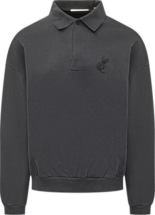 Fear of God Geborduurde Klassieke Polo Sweater - Heren - Polos - Grijs - XS - Katoen - Tops