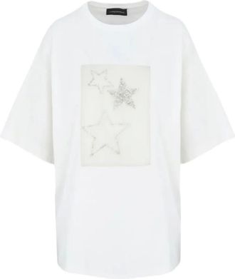 Lorena Antoniazzi T-shirt con decorazione a stelle - Bianco