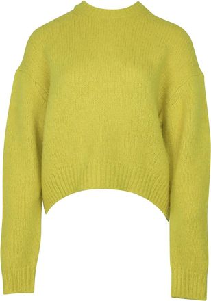 Acne Studios Oversized Jumper in Yellow Shira Alpaca
