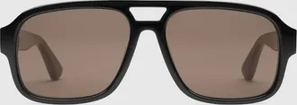 サングラス GUCCI Gucci - GG1142S - 001 gold gold grey Gucci GG1142S 001 Sunglasses Women's Gold/Grey Gradient
