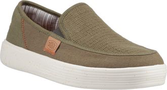 HeyDude Sunapee Kustlijn Katoenmix Heren Olijf Loafers