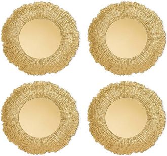 American Atelier Helia Plated Set Of 4 Charger Plates
