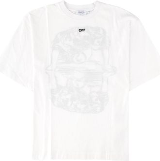 Off-white White Short-Sleeve Graphic Printed Cotton T-Shirt