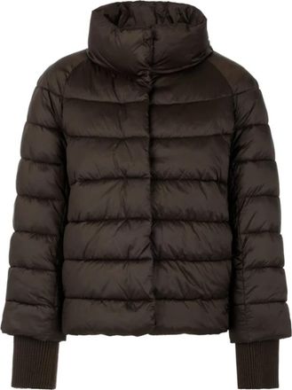 Marc Cain Gewatteerde jas - Dames - Winterjassen - Bruin - 2XL - Leer - Jassen