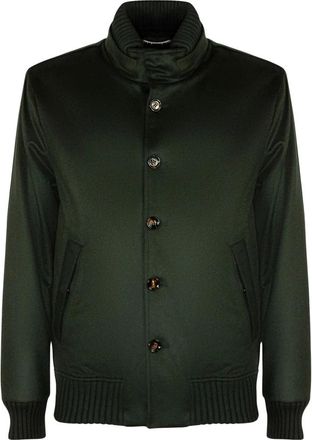 Kired Ronde Jacket - Heren - Bomber jackets - Groen - L - Polyester - Jassen