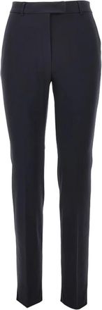 Max Mara Pantalone affusolato mstcasa - Dames - Slim Fit Broeken - Blauw - XL - Broeken