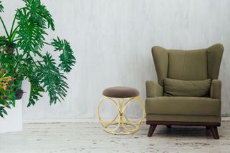 Kayoom Sitzhocker »Hocker Whitney 325,Hocker mit offenem Design, Gestell aus Metall« 1 Stk. tlg. glamourös, hochwertig, pflegeleicht, rundes Sitzkissen