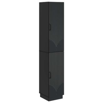 vidaXL Juego De Armarios 2 Uds. Negro Madera De Ingenier&iacute;a Vidaxl